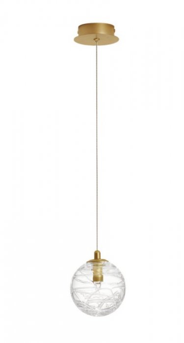 LAMPA WISZĄCA ZŁOTA SZKLANA KULA NOWOCZESNA GLAMOUR LUCES EXCLUSIVAS CABRAL LE42906