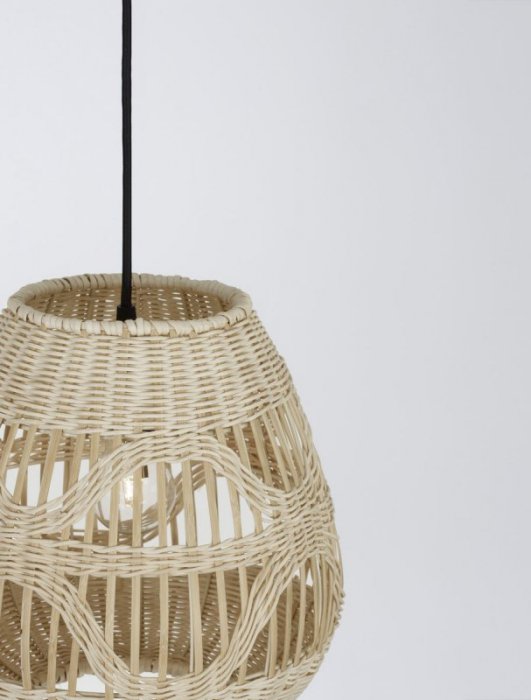 LAMPA WISZĄCA NATURAL EKO RATTANOWA DO SALONU JADALNI KUCHNI W STYLU BOHO LUCES EXCLUSIVAS REYNOSA LE42950