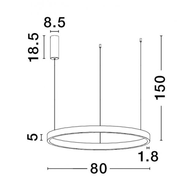 LAMPA WISZĄCA RING KOŁO OBRĘCZ DO KUCHNI SALONU NOWOCZESNA LUCES EXCLUSIVAS BARI LE43247