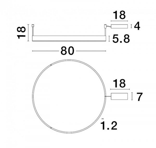 LAMPA WISZĄCA LED KOŁO RING OBRĘCZ NOWOCZESNA DO SALONU SYPIALNI KUCHNI JADALNI LUCES EXCLUSIVAS JACA LE43269