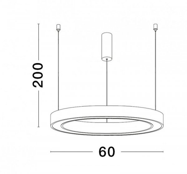 LAMPA WISZĄCA RING KOŁO OBRĘCZ LED DO SALONU JADALNI KUCHNI NAD STÓŁ WYSPĘ LUCES EXCLUSIVAS MILPA LE43286