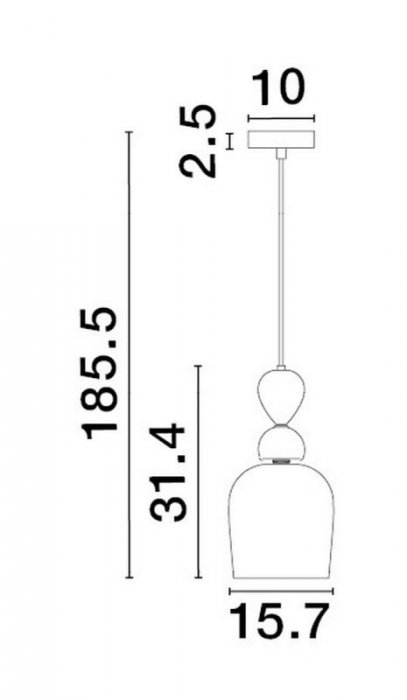 LAMPA WISZĄCA SZKLANA KOLOROWY KLOSZ LUCES EXCLUSIVAS BALAM LE43397