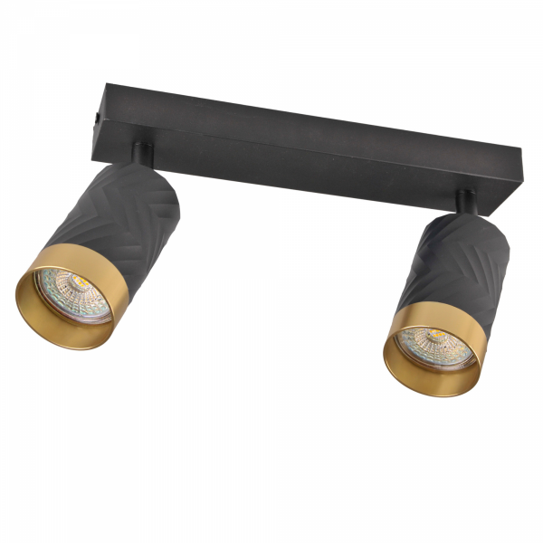 GOLDLUX POLUX ARRAS 323545 KINKIET PLAFON SPOT REFLEKTOR DEKORACYJNY CZARNY ZŁOTY
