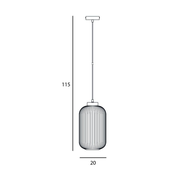 ITALUX LINDO PND-52636-1-GD LAMPA WISZĄCA ZŁOTA BIAŁA SZKLANA