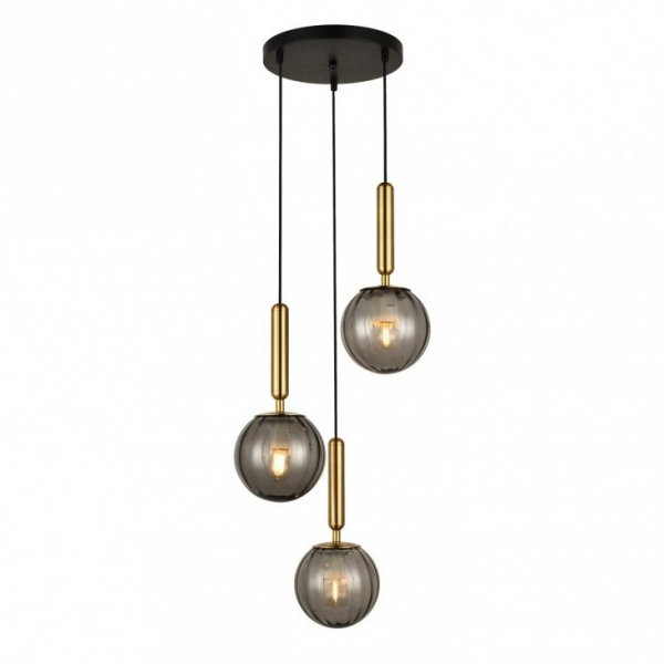 ITALUX RAVENA PND-2324-3A BRO+SG LAMPA NOWOCZESNA SZKLANE KLOSZE DO SALONU, DO JADALNI 