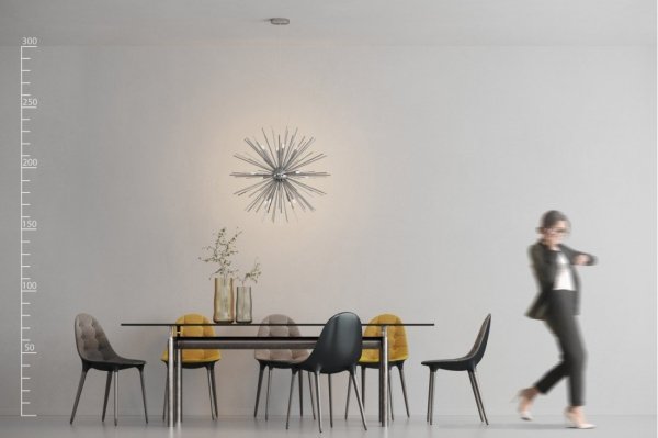 AZZARDO SIRIUS 90 AZ2116 LAMPA WISZĄCA DESIGNERSKA CHROM ŚREDNIA