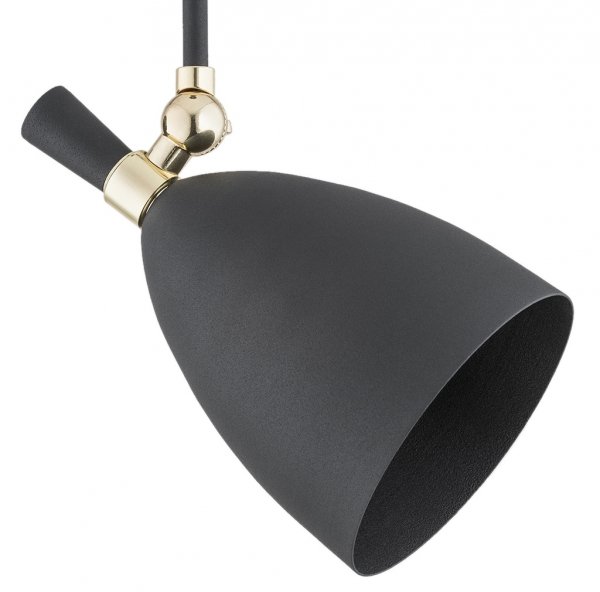 LAMPA WISZĄCA SPOT REFLEKTOR CZARNO ZŁOTA DO SALONU KUCHNI SYPIALNI CHARLOTTE 4686
