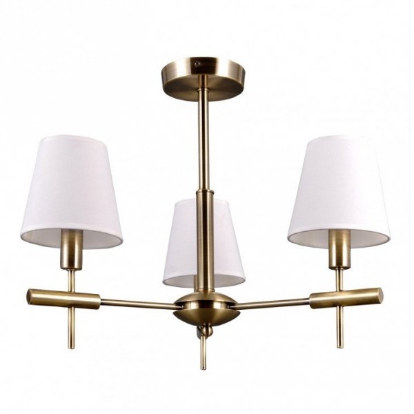 ITALUX BALTER MD38482-3 LAMPA NOWOCZESNA ZŁOTA BIAŁY AŻUROWY KLOSZ DO SALONU 