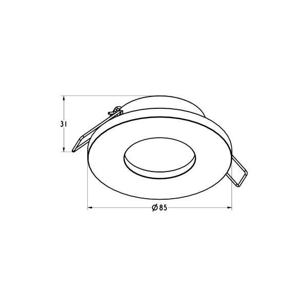 ZUMA LINE -034 CHIPA OPRAWKA HALOGENOWA OCZKO CZARNE HERMETYCZNE IP54