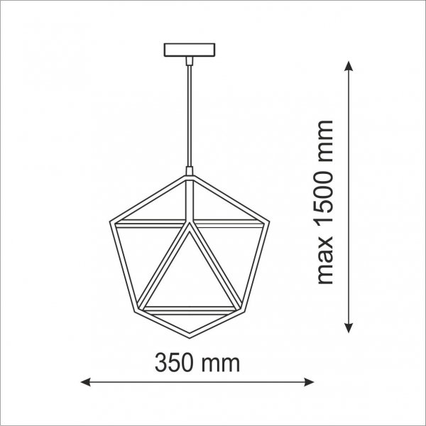 GOLDLUX POLUX DENMARK 318848LAMPA WISZĄCA ZŁOTA NOWOCZESNA