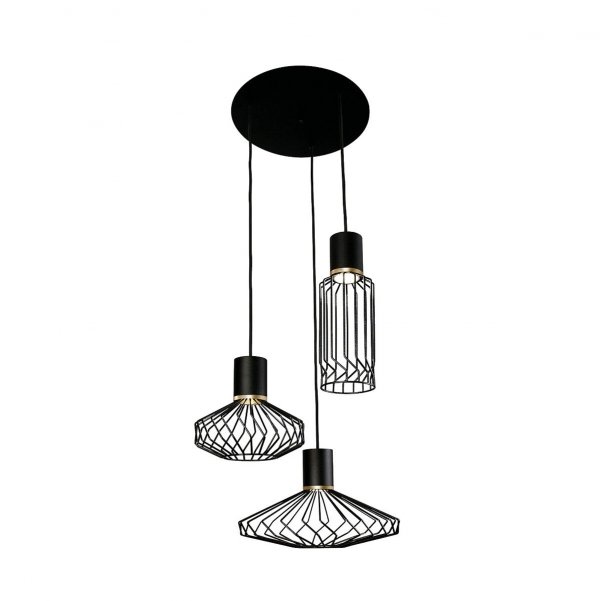 NOWODVORSKI 8863 PICO LAMPA DRUCIANA CZARNO ZŁOTA