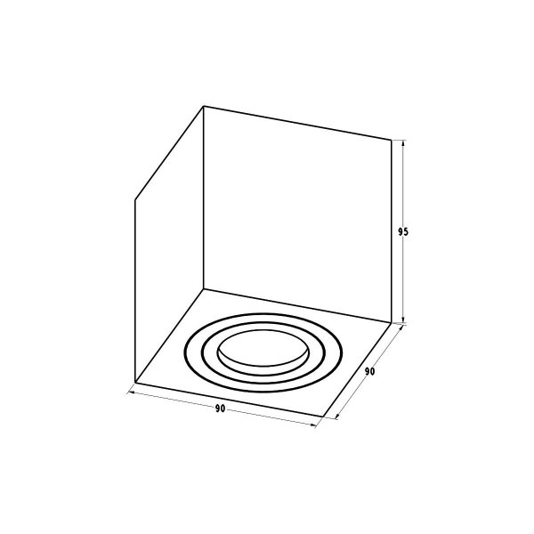 PLAFON SPOT TUBA ACGU10-160 QUARDIP ZUMA LINE IP44 