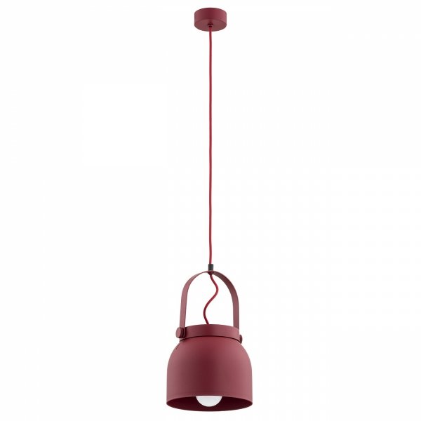 LAMPA WISZĄCA CZERWONA METALOWA INDUSTRIALNA DO KUCHNI NAD STÓŁ 20CM ARGON LOGAN 8282