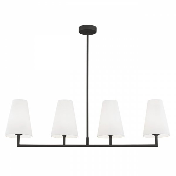 ARGON SAFIANO 1831 LAMPA WISZĄCA CZARNA Z BIAŁYMI ABAŻURAMI