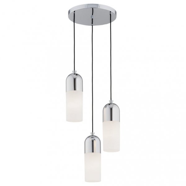 LAMPA WISZĄCA CHROM SREBRNA SZKLANA NA KOLE DO SALONU SYPIALNI KUCHNI NAD STÓŁ ARGON BURGOS 1465