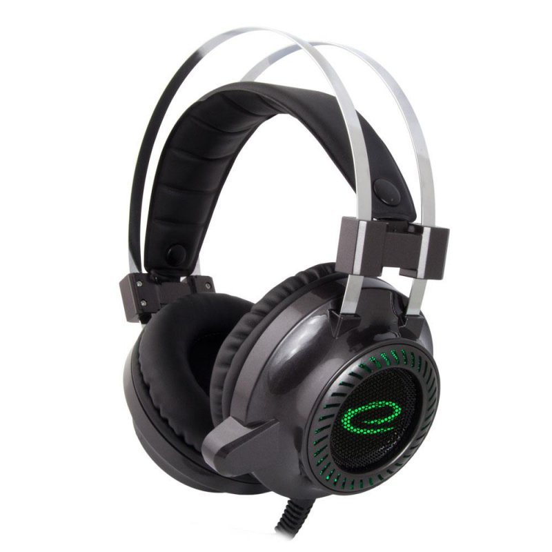 Słuchawki z mikrofonem Esperanza EGH460 TOXIN dla graczy czarno-zielone