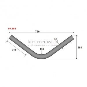 10.382 Lifting bar/hook d=50 R=130 L=720