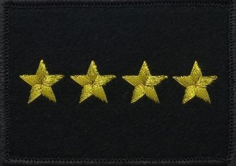 4 gwiazdki na pasek czapki garnizonowej MOSG