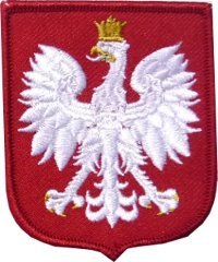 emblemat Godło RP w czerwonym polu tarczy, wzór 813/MON