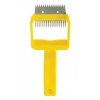 Stainless steel fork uncapper with a plastic handle