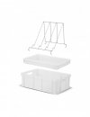 Plastic uncapping tray with plastic strainer (H -200mm)