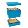 Mini 6-frame nucleus hive with feeder, with frames, painted