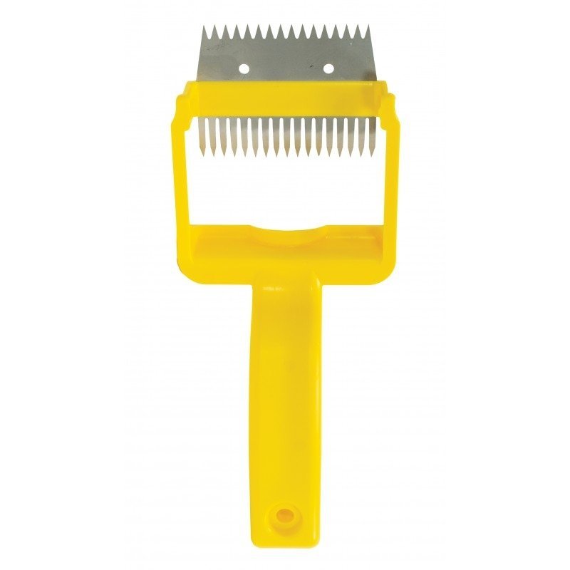 Stainless steel fork uncapper with a plastic handle