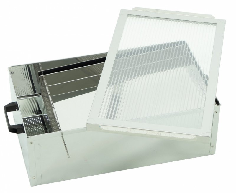 Solar wax melter, stainless steel, small