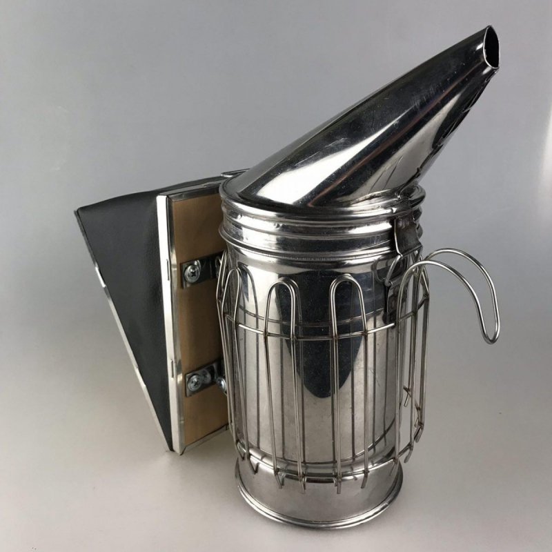 Bee smoker with grate (stainless)