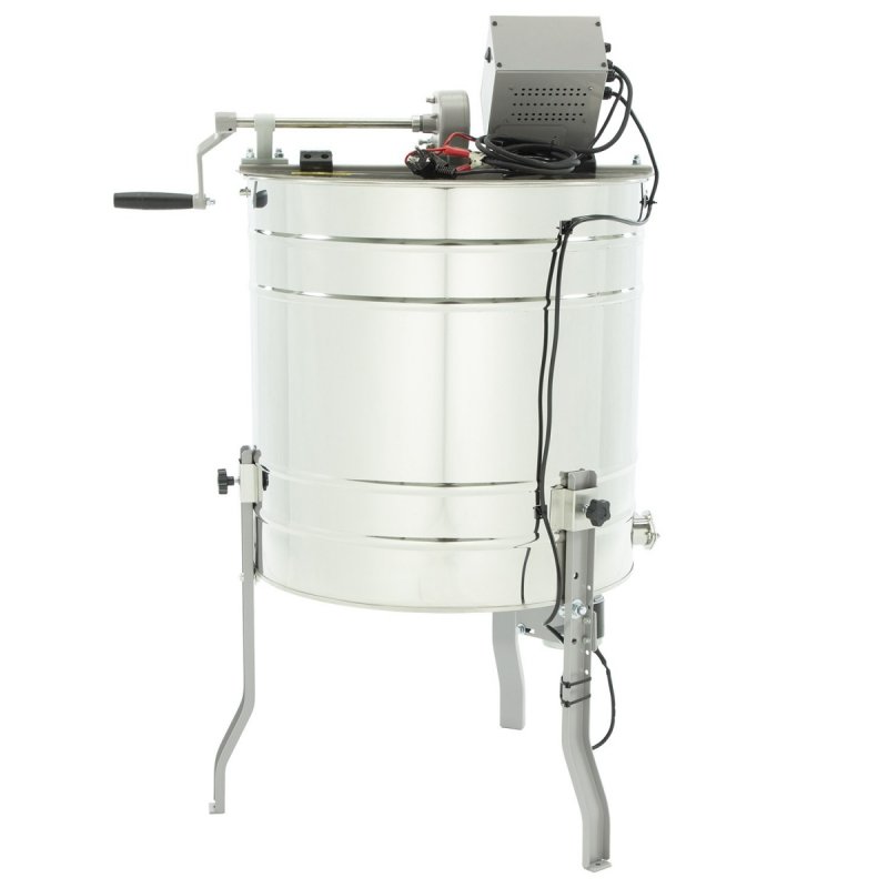Tangential honey extractor, diameter 600mm, 4-frame, manual+electric drive, OPTIMA