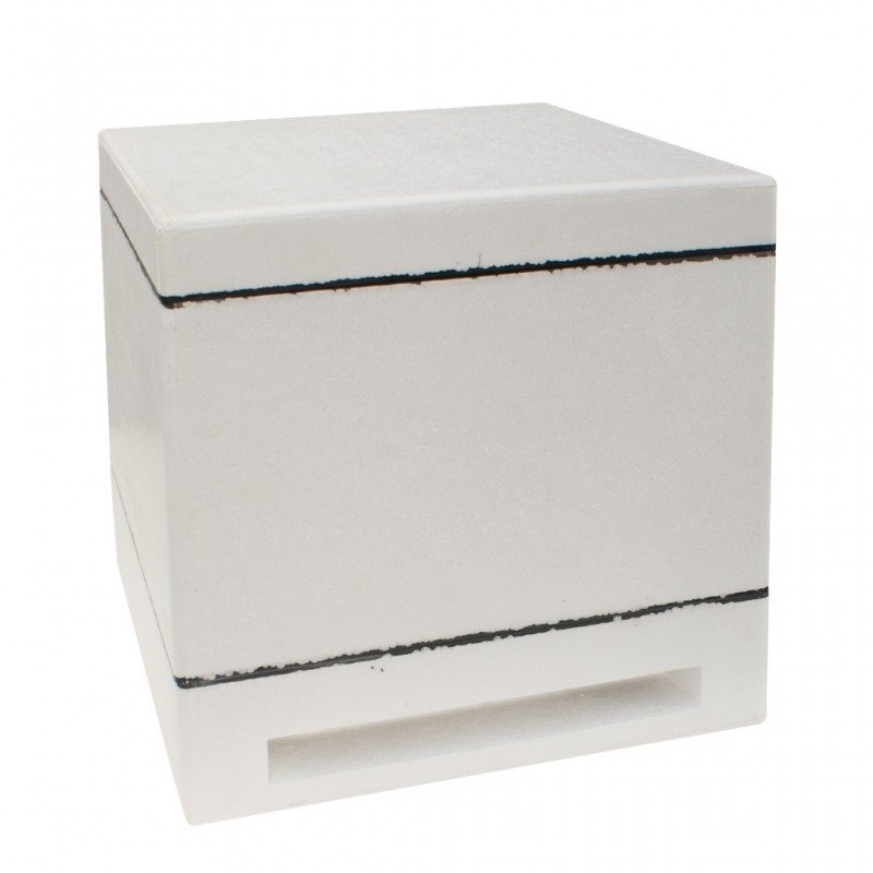 Mini 6-frame nucleus hive with feeder, without frames, not painted