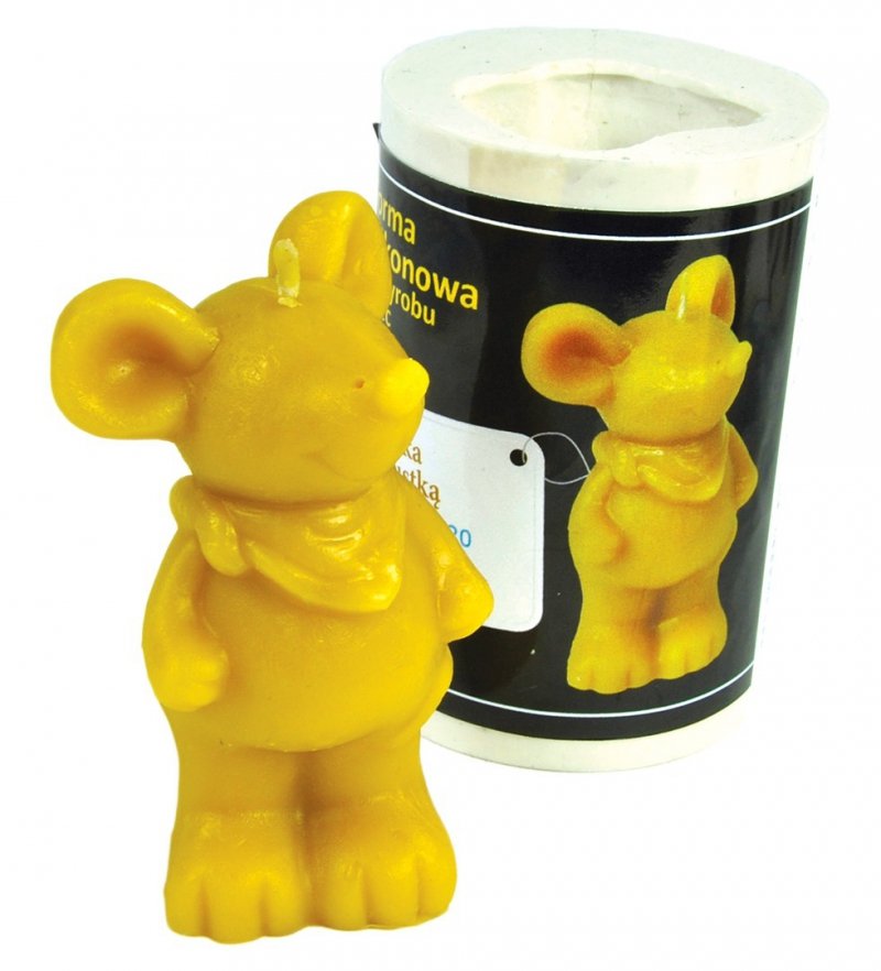 Silicone mould - mouse with a bandana - height 10cm