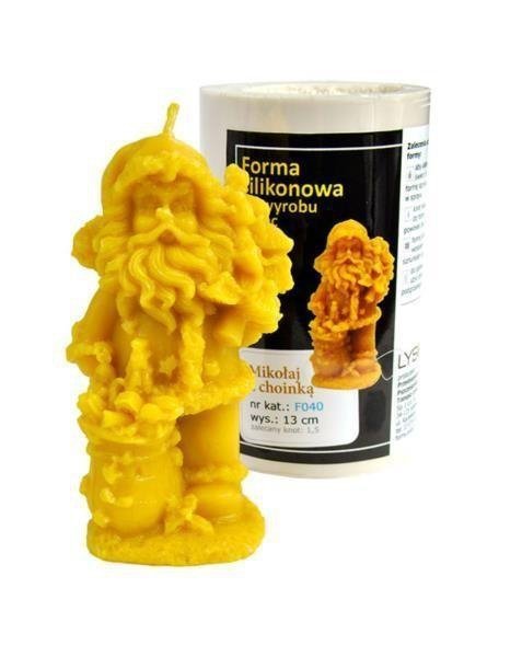 Forma silikonowa Mikołaj z choinką - wys. 13cm