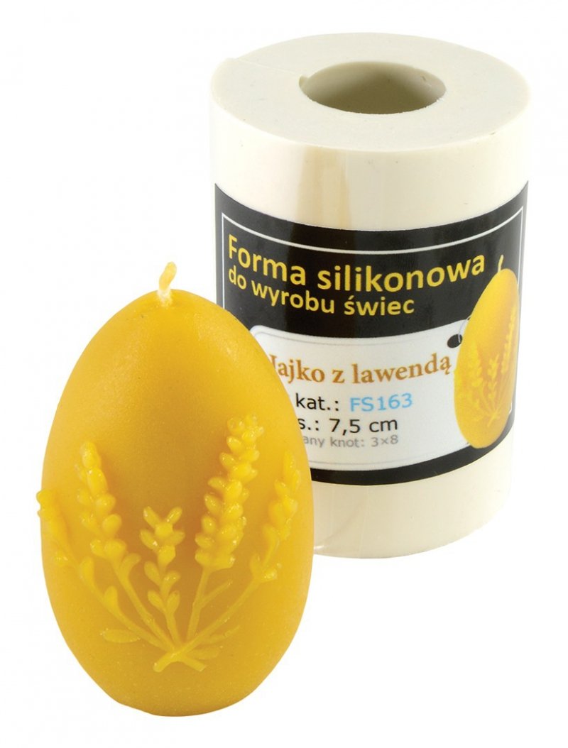 Silicone mould - egg with lavender - height 7.5 cm
