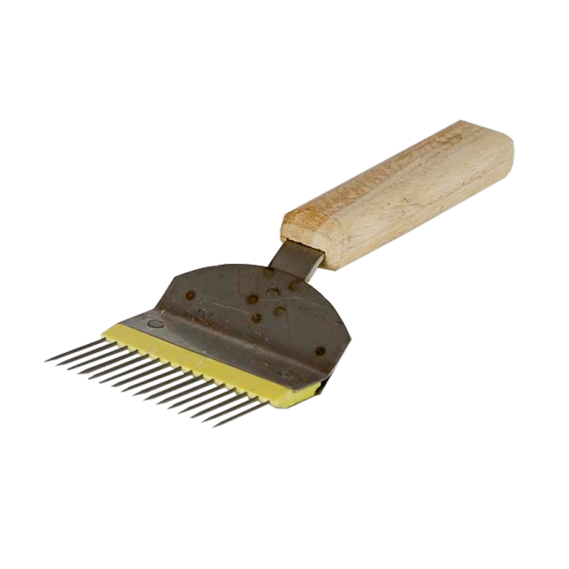 Stainless steel uncapping fork - straight needles