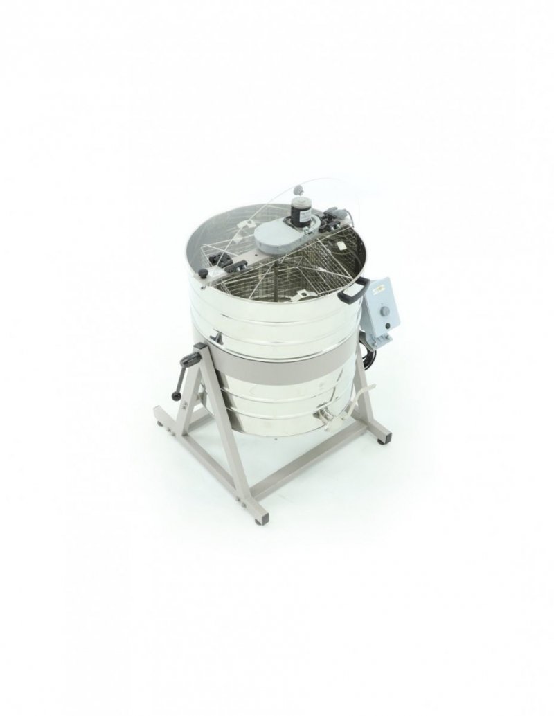 4-frame diagonal honey extractor, universal basket, FI 600, electric 230V, electric lowering of the drum, (adapted for the disab