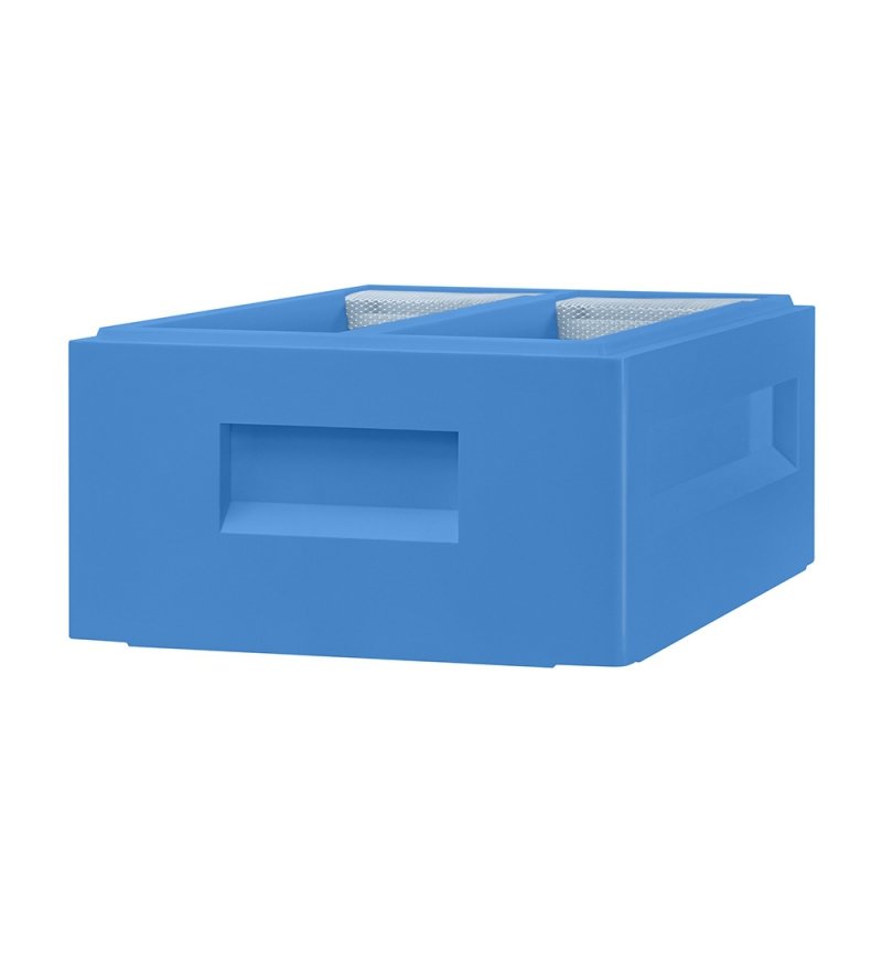 Powałko-podkarmiaczka Wielkopolska 6 ramk. do ula odkładowego, poliuretanowa, kolor niebieski