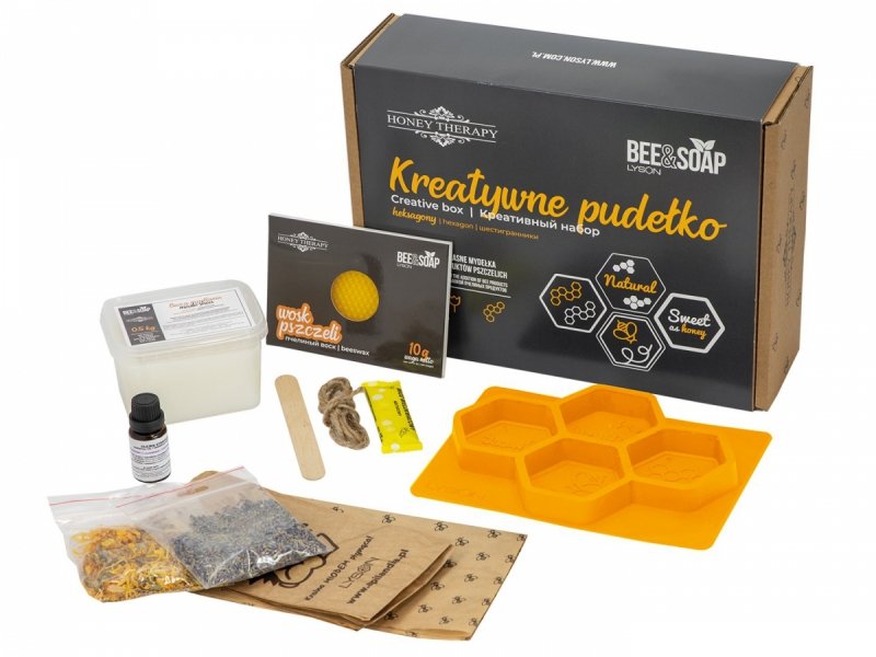 Kreatywne pudełko - Bee&amp;Soap - Małe hexagony