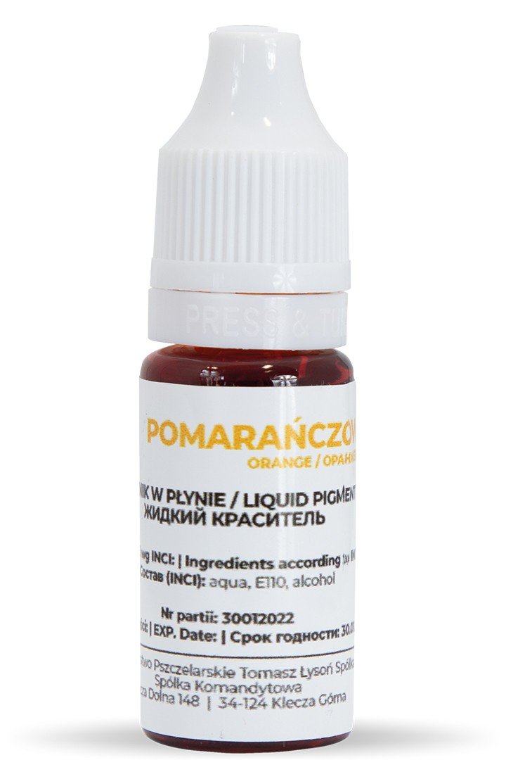 Barwnik do mydła pomarańczowy 10 ml (brutto 16 g)