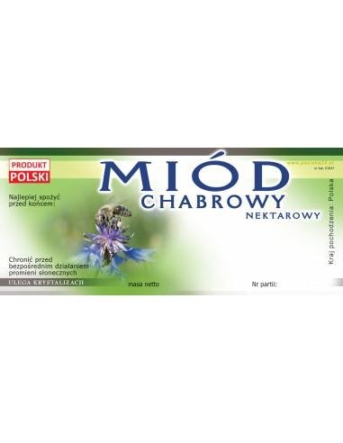 Paczka etykiet na miód chabrowy (100szt) - 116x50mm