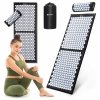 Duża mata do akupresury z poduszką i pokrowcem - 130 cm HyperMotion czarno-biała