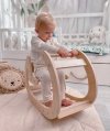 Drewniany bujak Montessori - plac zabaw - drewniany naturalny - od 12 mies.