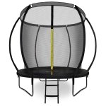 Trampolina ogrodowa dla dzieci HyperMotion - 244 cm 8FT - z drabinką i siatką wewnętrzną - do domu i ogrodu