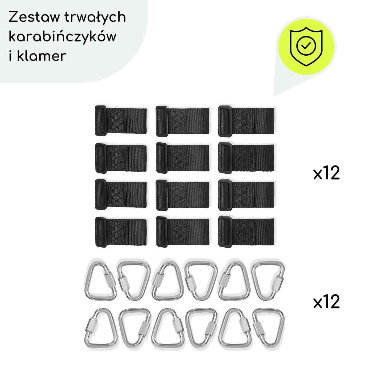Tor przeszkód Ninja dla dzieci - zestaw slackline HyperMotion - 9 przeszkód