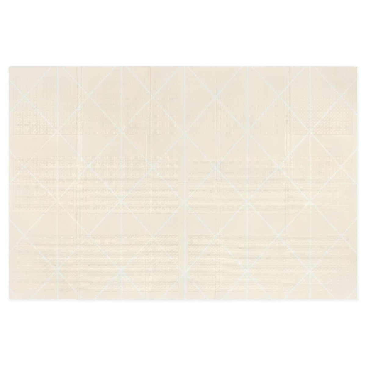 Dwustronna mata piankowa składana 180 x 120 x 1cm - Urocze miasteczko/Piaskowy Beż
