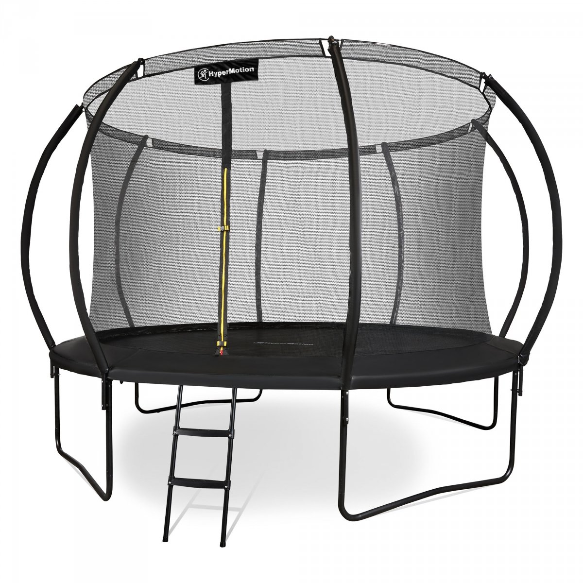 Trampolina ogrodowa XXL dla dzieci HyperMotion - 366 cm 12FT - z drabinką i siatką wewnętrzną - do domu i ogrodu - 150kg max
