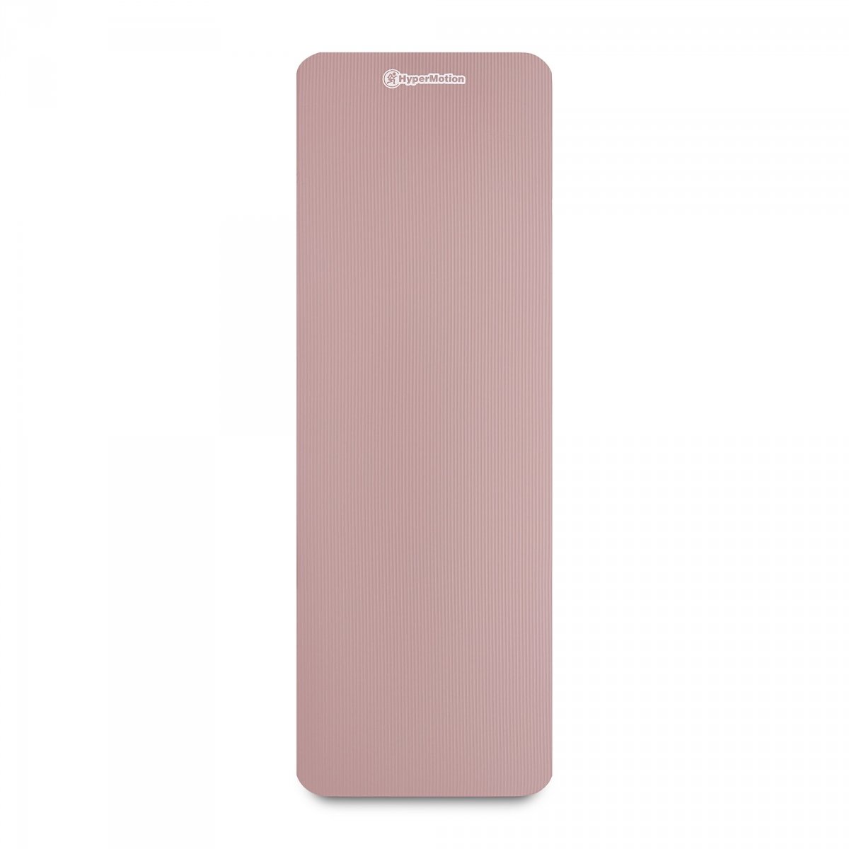 Mata do ćwiczeń fitness i jogi NBR z wielofunkcyjnym paskiem do ćwiczeń i przenoszenia - 183 x 61 x 1,5 cm HyperMotion - kolor brudny róż