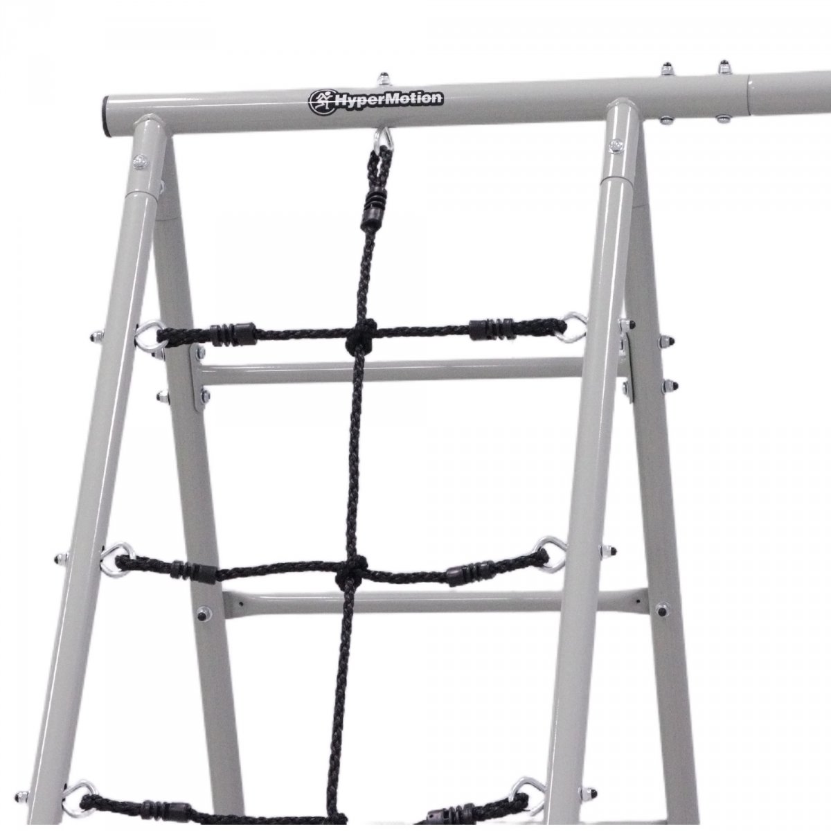 Ogrodowy plac zabaw XL 3w1 z bocianim gniazdem, drabinką i siatką wspinaczkową HyperMotion