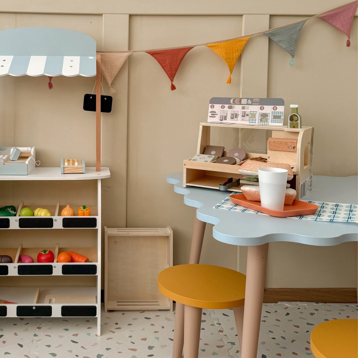 Drewniany bar kanapkowy - restauracja