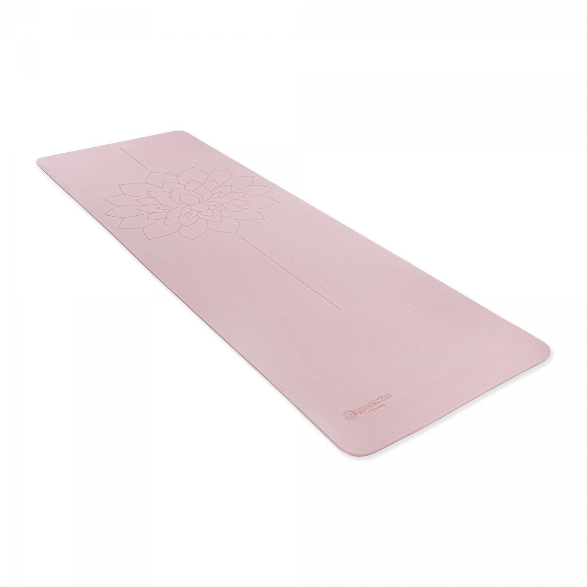 Mata do jogi i ćwiczeń HyperMotion Lotos TPE 6 mm z paskiem - 183 x 61 cm - różowa